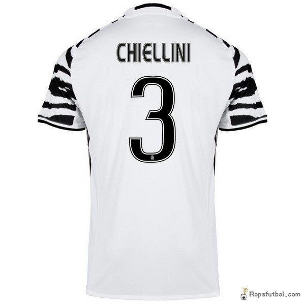 Camiseta Juventus Replica Tercera Ropa Chiellini 2016/17 Blanco